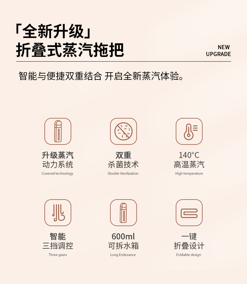 最新蒸汽拖把，领跑清洁革命，打造清洁新体验