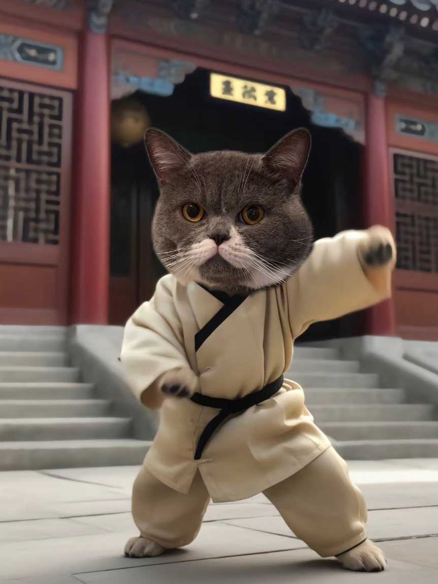 萌猫来袭！功夫猫最新动态小红书推荐！